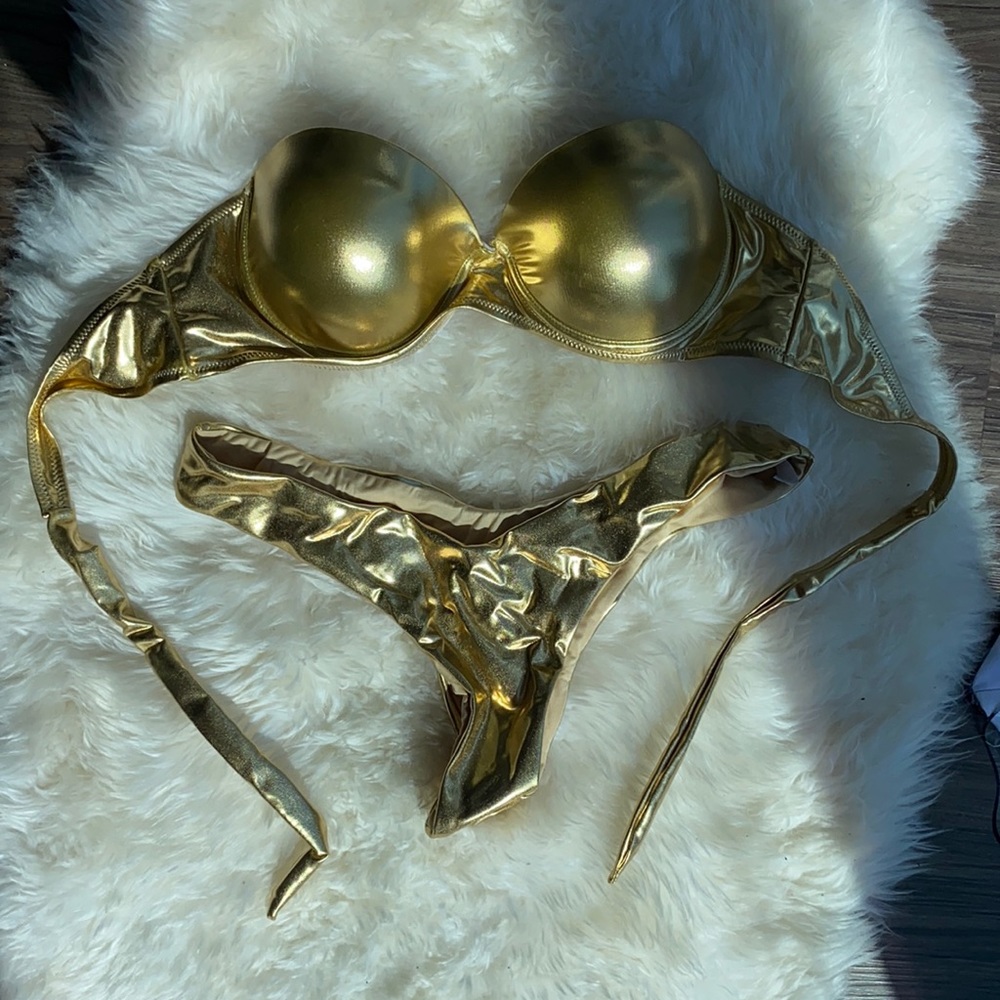 BRAND NEW - GOLD Strapless Sexy Bikini